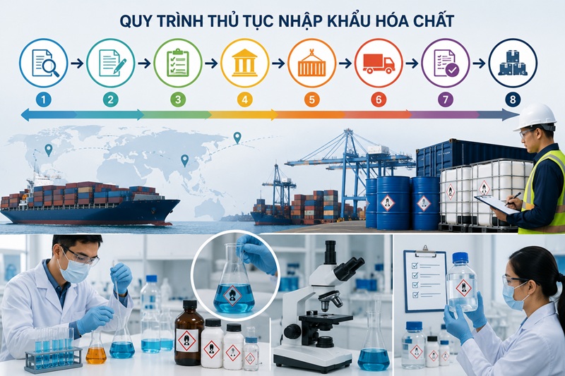 quy trình nhập khẩu hóa chất vào việt nam